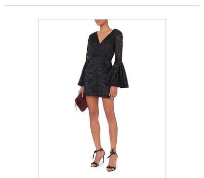 revolve black lace dress