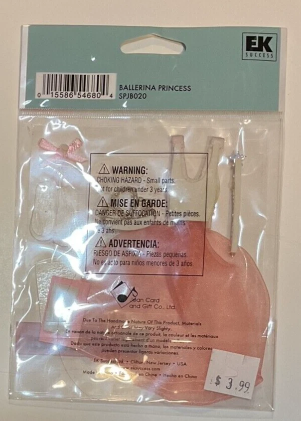 Princesa Bailarina Rosa ~ Boutique Jolee ~ Pegatinas Dimensionales ~ Éxito EK De Colección Foto 2 de 2