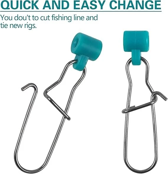Sinker Slides Duo Lock Snaps 25pcs/Box High-Strength Fishing Line Sinker Slider - Image 3 of 4