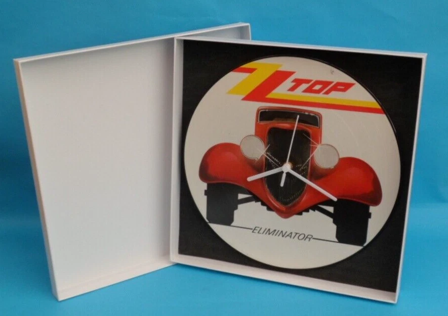 ZZ TOP CLOCK Upcycled Vinyl Record Picture Disc Wall CLOCK 12P148 12" Rock Band - Image 2 of 4