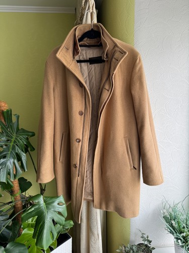 Ermenegildo Zegna Soft Wool Zip Coat Jacket Puffer Lining Camel Size M - Picture 4 of 24