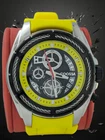 COOSSA ORIGINAL Men's Chronograph Watch 48MM Case Yellow Silicone Band 30M WR