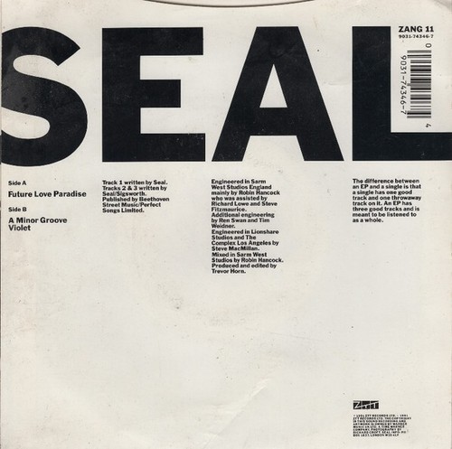 Seal - Future Love EP (7", EP) - Picture 2 of 4