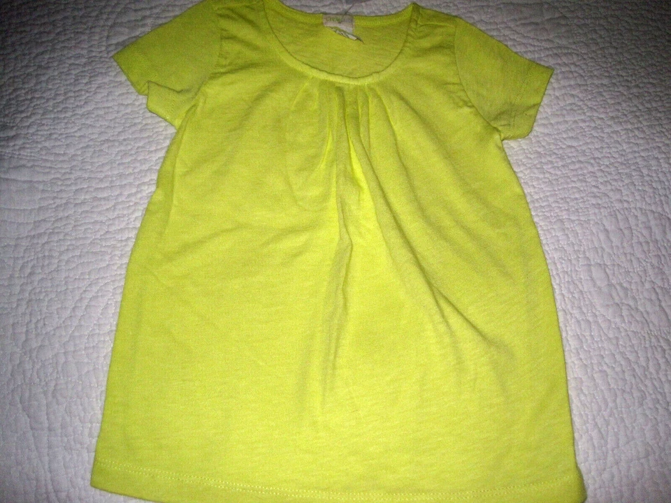 Girls Crewcuts Longer Knit T Shirt Bright Yellow New W/ Tags Size 3 Short Sleeve - Image 4 of 4