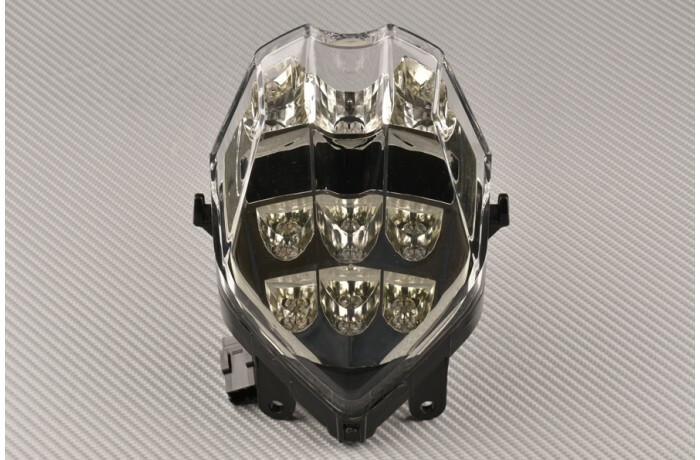 Feu arrière LED clignotants intégrés transparent pour moto Triumph Daytona 675 R