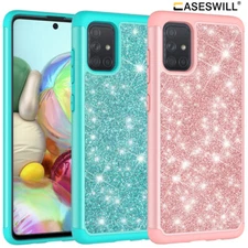 For-Samsung Galaxy A71 5G Luxury Glitter Bling Shockproof Case Cover