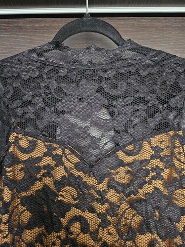 Womens Amy Childs Body Con Dress Black Lace Evening Coctail Dress Size UK 12 - Picture 2 of 5