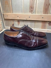 Johnston & Murphy Mens Brown Leather Oxford Dress Shoes Size 13 D/B