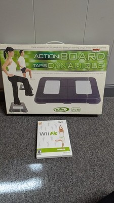 Nintendo Wii Intec Action Board Black w/Wii Fit Game - New Open Box