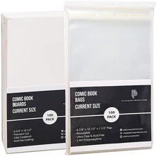 1000 Comic Book Bags & Boards for Current/Modern Premium Resealable Bags