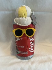 Vintage Coca-Cola 90's Plush Bean Bag Coca-Cola Can 7" Sunglasses Hat With Tags
