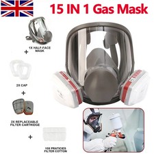 6800 Full Face 15 IN 1 Gas Mask Chemical Vapor Paint Spray Respirator 95% Filter