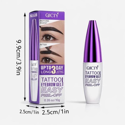 Tattoo Peel-Off Semi-Permanent Brow Tint Waterproof Long-Lasting Eyebrow Gel