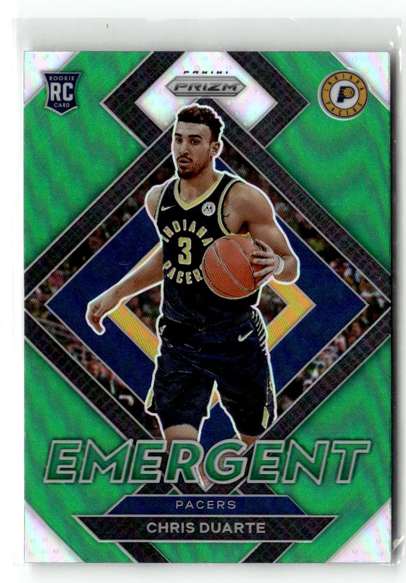 2021-22 Panini Prizm #14 Chris Duarte Emergent Prizms Green