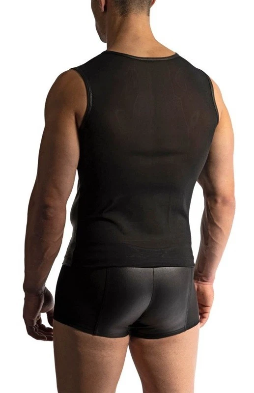 Chaleco Manstore M2419 con Cremallera Talla L: Nuevo Negro Transparente Espalda Foto 2 de 4