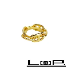 Unused Hermes Scarf Ring Cha ne d Ancre Gold GP Box 390661 1  005