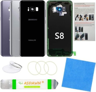Galaxy S8 Back Cover Glass Replacement with Pre Installed Camera Lens All The