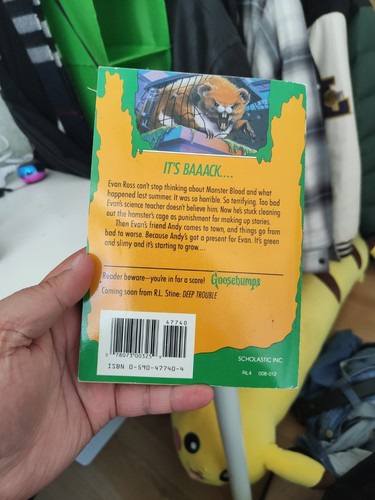 Original Goosebumps Books #18 Monster Blood II R. L. Stine 1st Edition Preowned - Picture 2 of 2