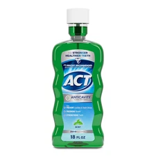 Anticavity Zero Alcohol Fluoride Mouthwash 18 Fl. Oz., with Accurate Dosing Cup,