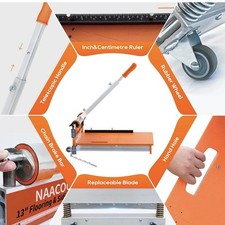 Heavy Duty Laminate/Vinyl Floor Cutter, NAACOO 13” Vinyl Plank Cutter with Wheel