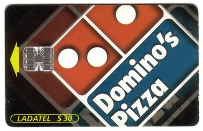 $30 Domino's Pizza: Coke Coca-Cola Logos On Reverse (Chip Card) USED Phone Card