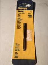 4mmX .75 Plug Hand Tap Metric 4MM Irwin 8318 Carbon Steel 4FL RH USA 4 Flute