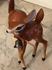 Vintage Celluloid Hard Plastic Deer Christmas Reindeer Bambi Figurine