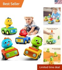 Press Go Car Toys for Toddlers 1-3, Baby Animal Race Cars, Infant Play Car Se...