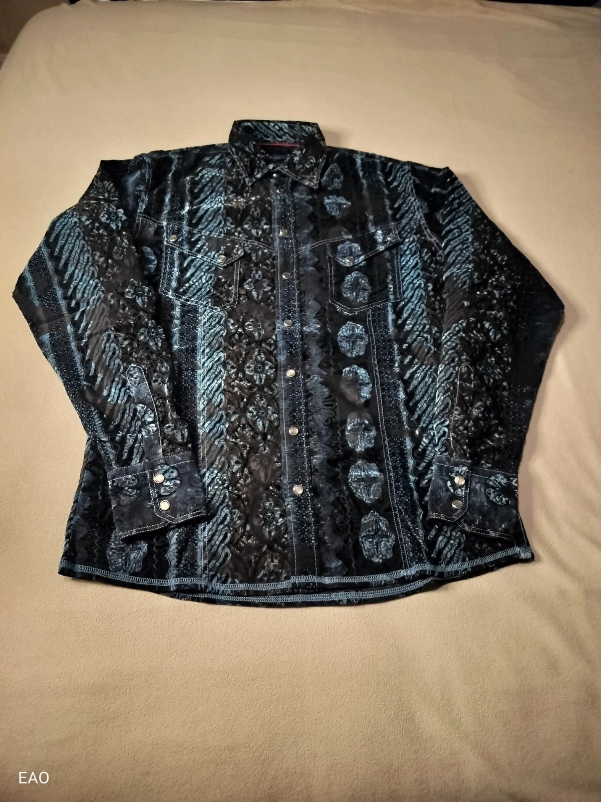 George Roth LA Men's Floral Shirt Multicolor Long Sleeve Size M Button Up