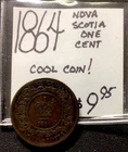 1864 Nova Scotia One Cent — photo from another recent sale