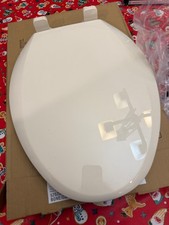 American Standard 5257A65MT.021 Cardiff Elongated Closed-Front Toilet Seat, Bone