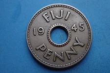 Fiji, 1945 Penny, as shown.