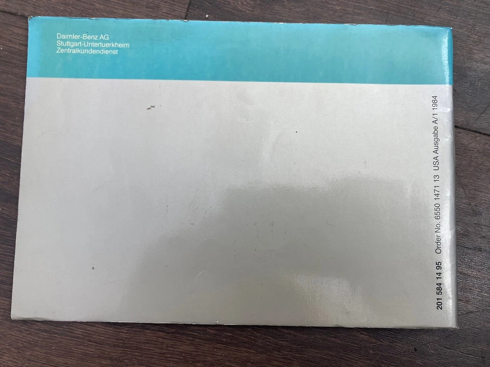 Mercedes Benz 300 1987 D-turbo diésel original manual del propietario modelo 124 D Foto 4 de 4