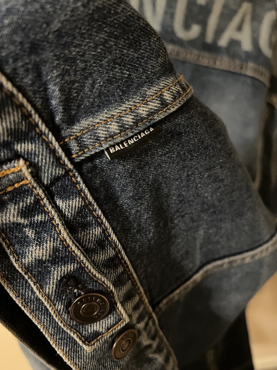 BALENCIAGA デニムジャケット 34 Balenciaga Boyfriend Oversized Denim Jacket 34 Distressed