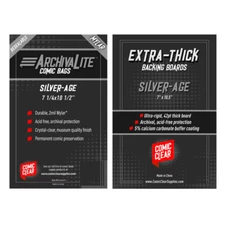 10 Silver 2 Mil Mylar Comic Book Bags (Resealable) & Extra Thick 42PT Boards