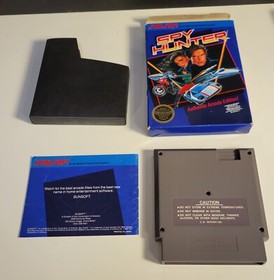 Nintendo Spy Hunter NES CIB 1st Print Hangtab Round SOQ 1987 5-Screw RARE!