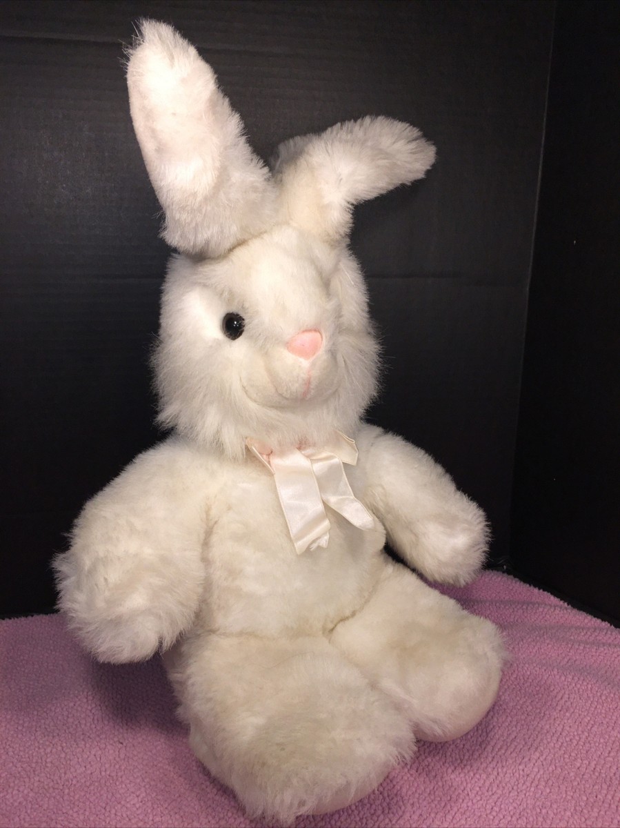 * vintage animal ୨୧ 元気いっぱい 白うさぎさん VGUC-VINTAGE-25” 1992 A & A Cuddly Plush Stuffed Bunny Rabbit