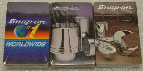 Snap-on Tools cartes à jouer vintage 3 jeux neuf ancien stock non ouvert années 1980 #15 - Photo 1 sur 2