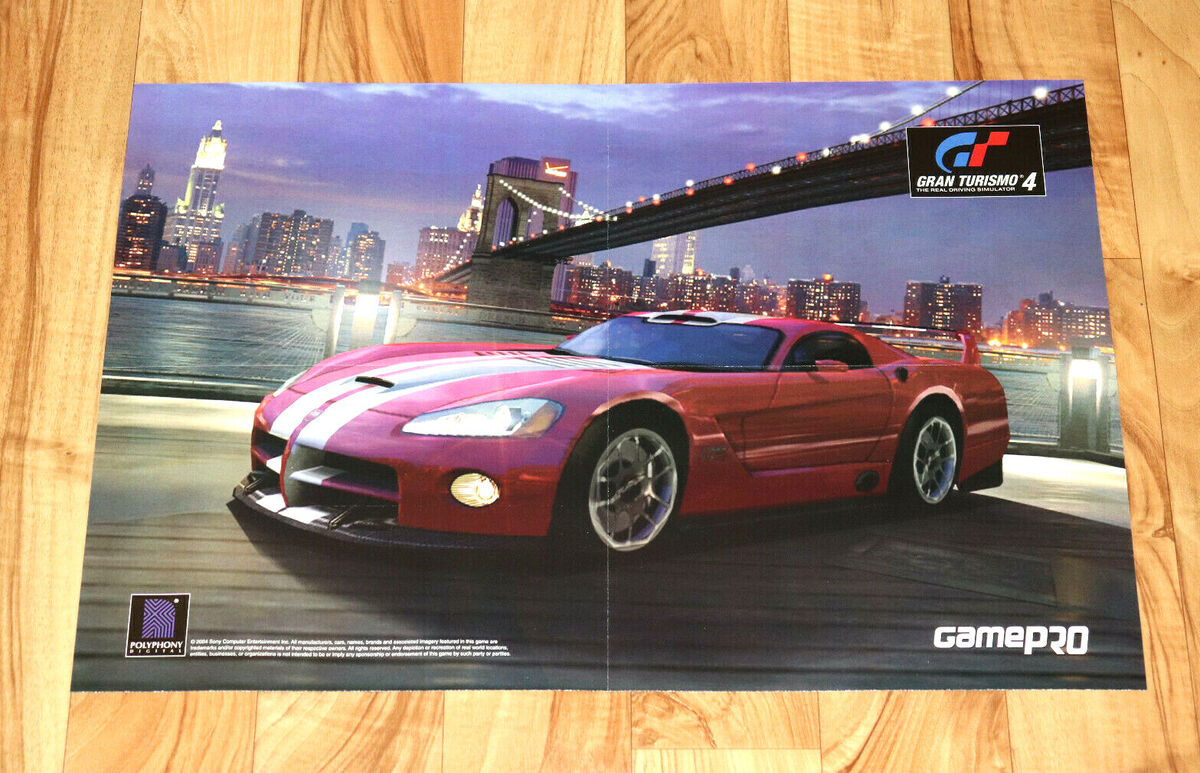 2004 Gran Turismo 4 The Real Driving Simulator Rare Poster 58x39cm PS2 PS3  PSP.