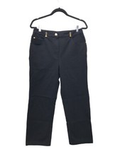 St. John Sport Pants Women  s Size 4,6 High Rise Black Straight Leg Cotton Blend