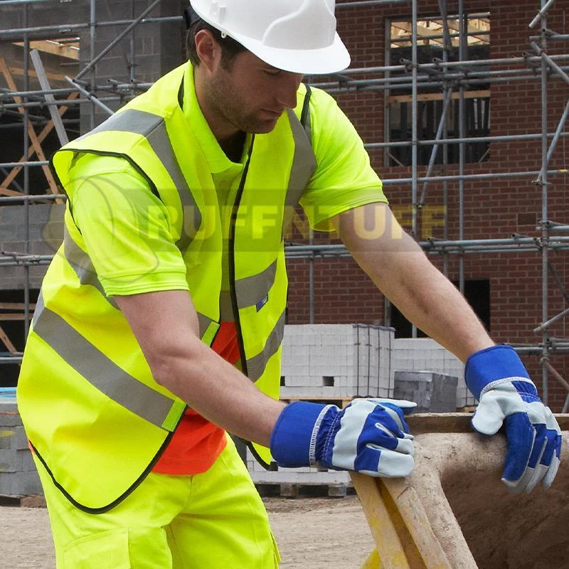 Hi Vis Vest Yellow Orange High Viz Visibility Long Sleeve Waistcoat Safety  Work