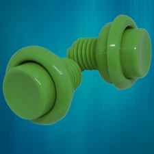 GREEN Pinball Cabinet Flipper Button, Williams Bally Stern Sega Data East -2ea