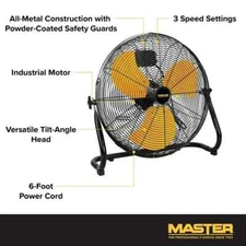 Master MAC-20F 20'' Master High Velocity Floor Fan