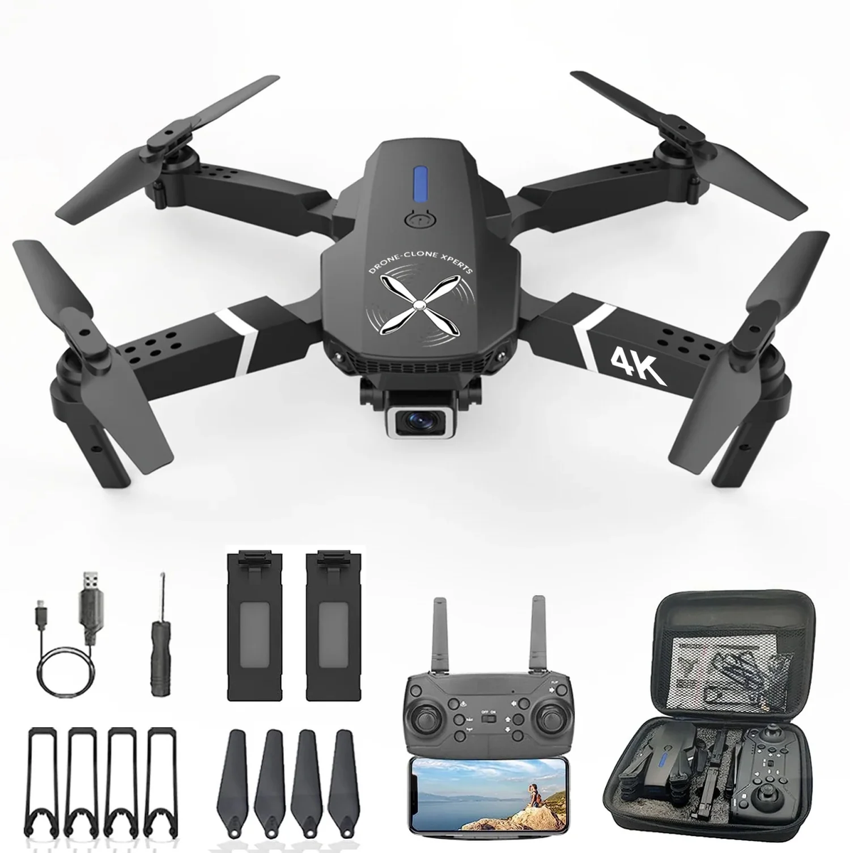 Xperts Falcon 4K Drone Pro EXTREME Upgrade with 2 Batteries | eBay