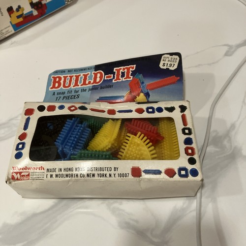 Vintage Borstenblöcke Build-it Marke - Woolworth 17 Stück versiegelte Schachtel