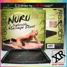 Nuru Vinyl Massage Sheet💋Couples Inflatable Spill Proof Border Passion Body Oil