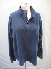 Columbia Size L Mens 1/2 Zip Stand Collar Ribbed Fleece Athletic Pullover 058