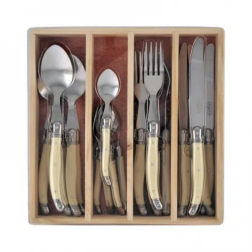 Chateau Laguiole French Design Cutlery Set 24pcs Stainless Steel Dinner Bulk - Image 2 of 4
