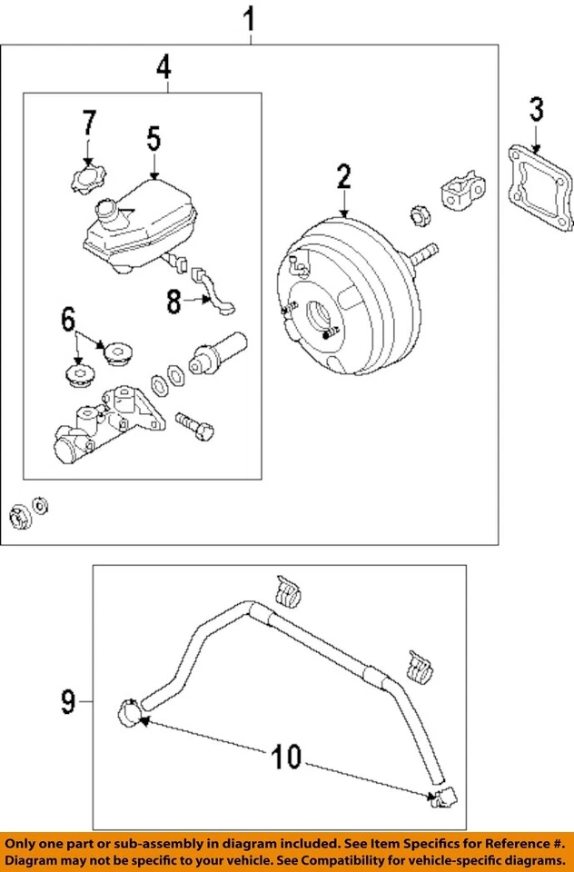 Б/у главный тормозной цилиндр подходит: 2010 Kia Sedona ABS с электронным контролем устойчивости - Изображение 3 из 4