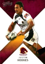 2011 Brisbane Broncos NRL Select Strike Card - Justin Hodges